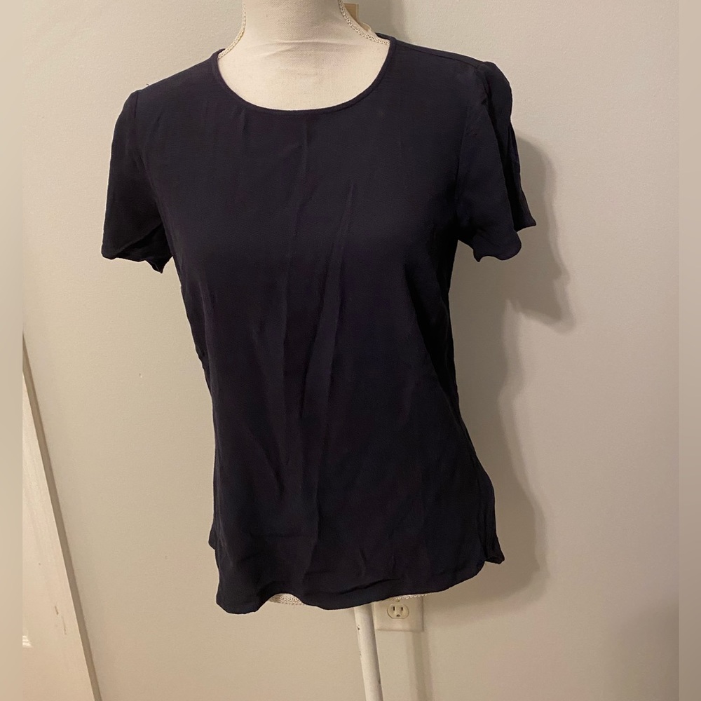 MICHAEL KORS Top high low Navy Blue Size: S
